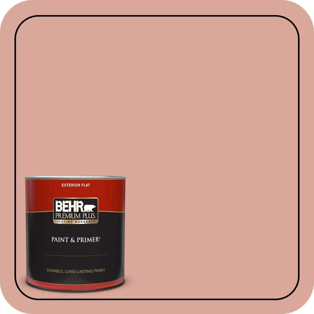 1 Qt. #PMD-70 Cottage Rose Flat Exterior Paint & Primer product image for price tracking