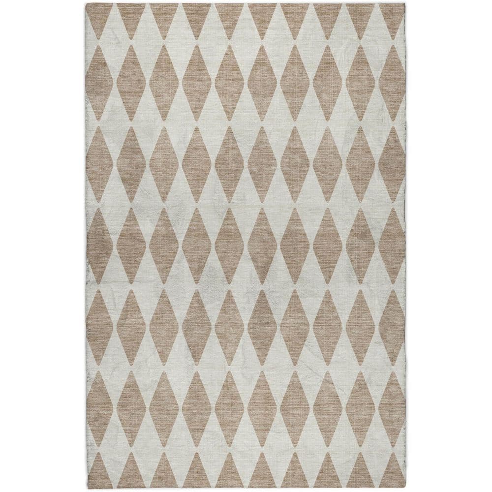 Dream Shag Premium Machine Washable Abstract ADS578 Taupe 3 ft. x 5 ft. Area Rug price history on PriceWatchPro