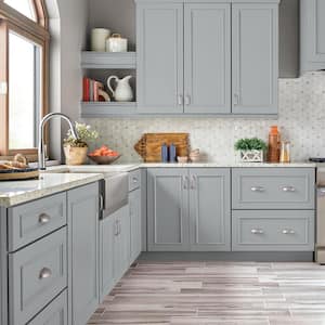 1 gal. #MS-75 Blue Gray Sky Semi-Gloss Enamel Interior/Exterior Cabinet, Door & Trim Paint