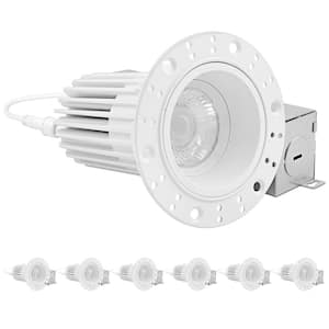 2 in. Canless Remodel Integrated LED Trimless Recessed Light 5 Color Temperatures 14-Watt Dimmable Wet & IC Rated 6-Pack