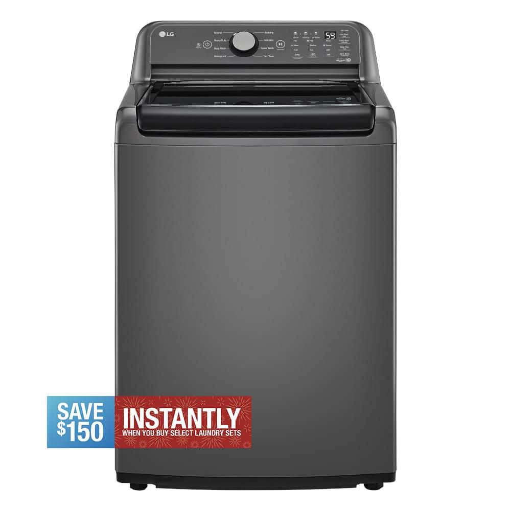 5.0 cu. ft. Top Load Washer in Middle Black with Impeller, NeverRust Drum and TurboDrum Technology