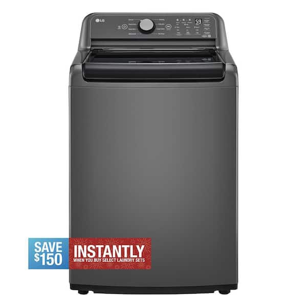 5.0 cu. ft. Top Load Washer in Middle Black with Impeller, NeverRust Drum and TurboDrum Technology
