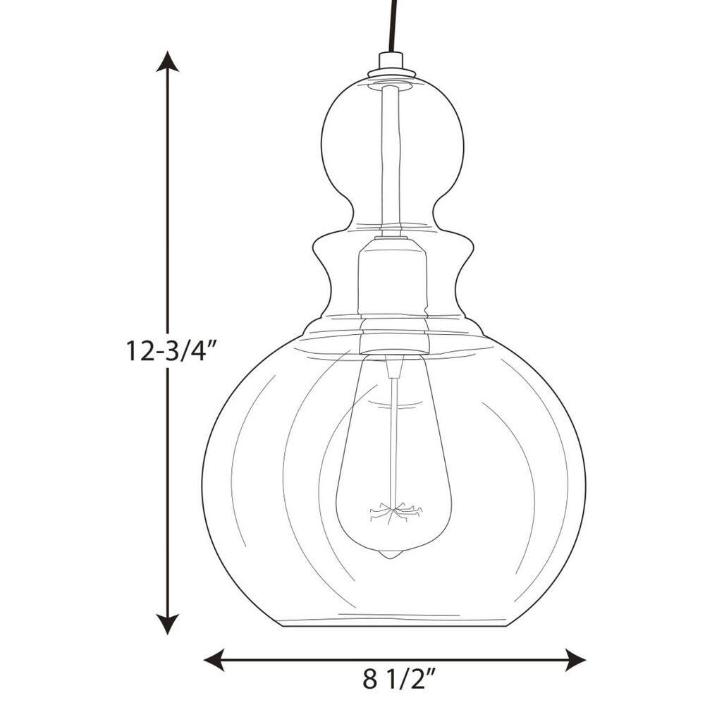 Staunton Bronze Pendant Light with Champagne Glass Shade