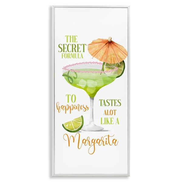 Stupell Industries Fun Margarita Expression by Deane Beesley White Framed Food Giclee Art Print 30 in. x 13 in.