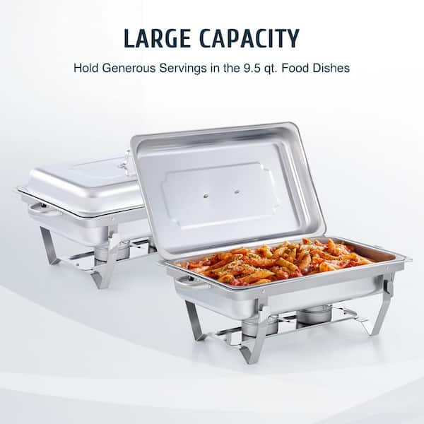 Catering Food Warmers, 9L Electric Chafing Dishes Serving Food Warmer with  Lids for Parties, Commercial Buffet Servers and Warmers for Keep Food
