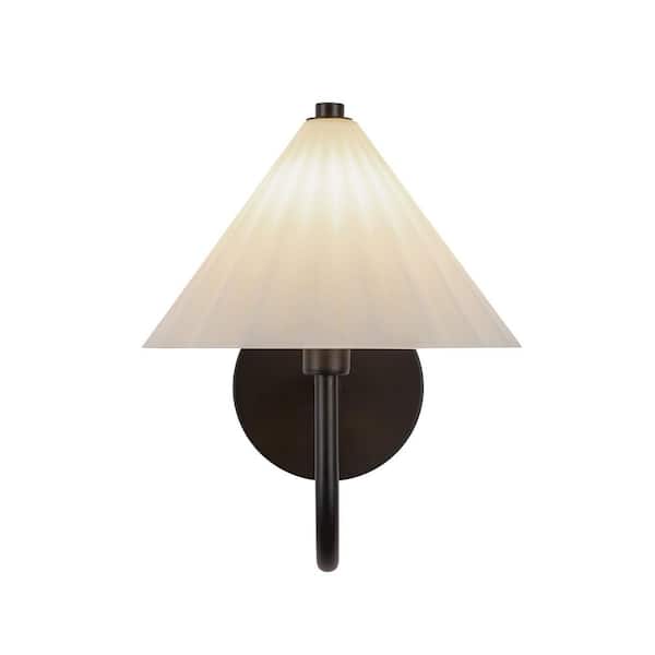 ALORA MOOD Serena 8-in. 1 Light 60-Watt Matte Black/Opal Glass Vanity Light WV451808MBOP