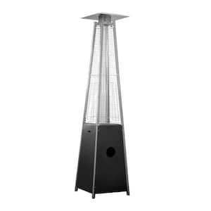 40,000 BTU Quartz Glass Tube Matte Black Propane Patio Heater
