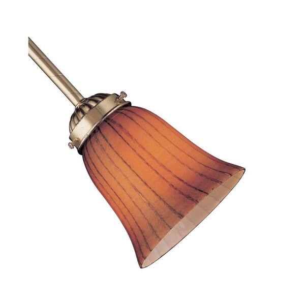 Illumine Ceiling Fan Side Glass Dark Amber Stripe-DISCONTINUED