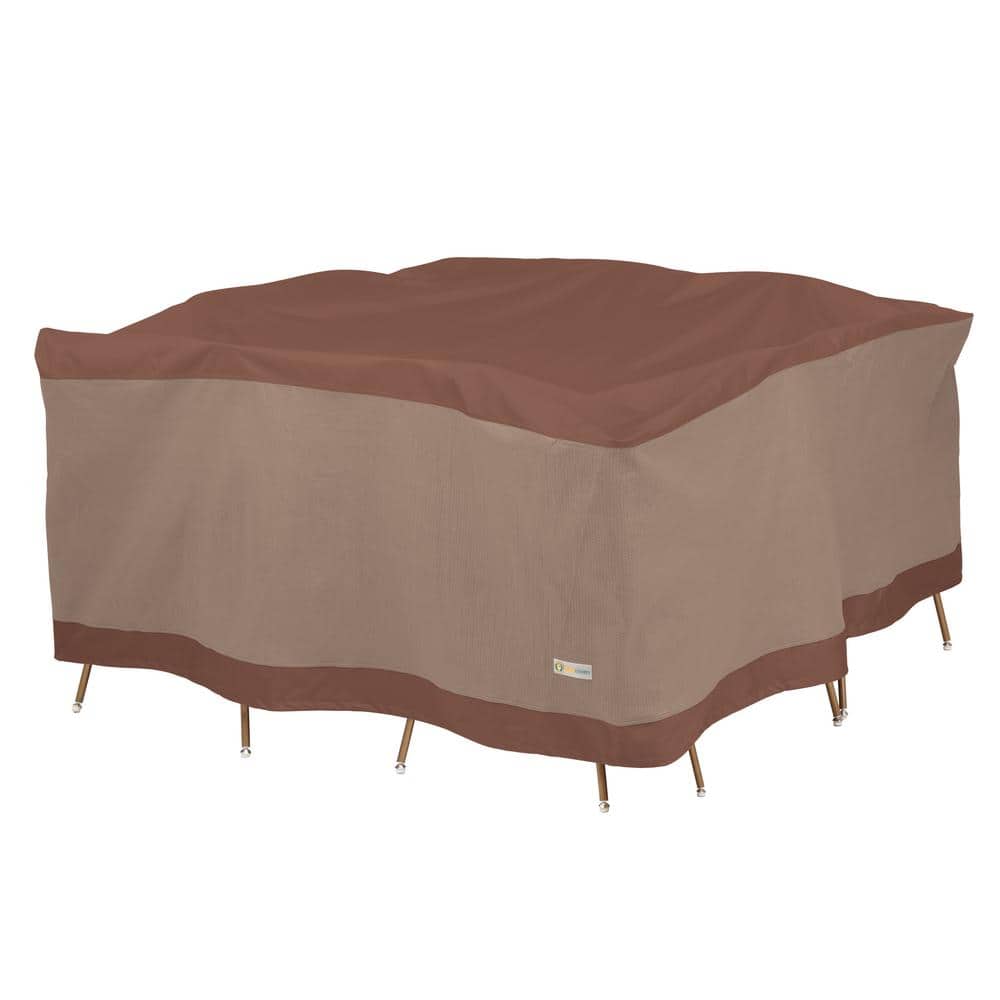 Beige and Brown Water-Resistant 100 Inch Patio Table Cover