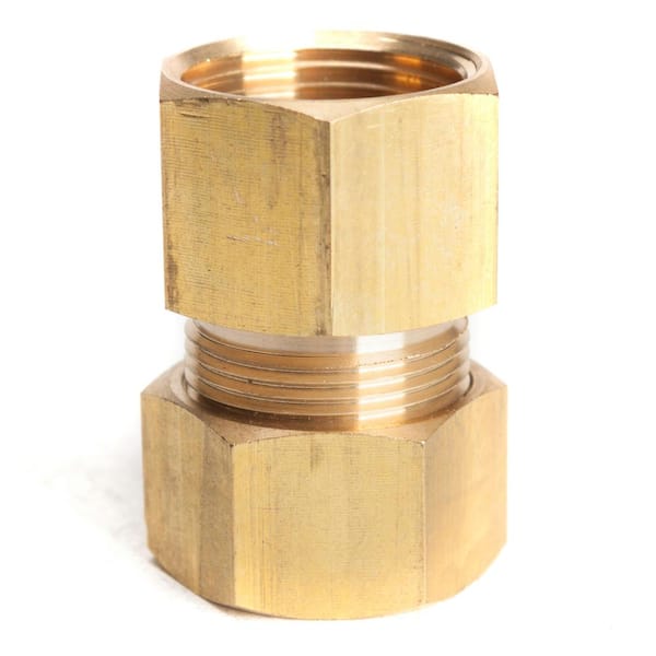LTWFITTING Brass 3/8-Inch OD x 1/8-Inch Female NPT Compression Connector  Fitting(Pack of 5)