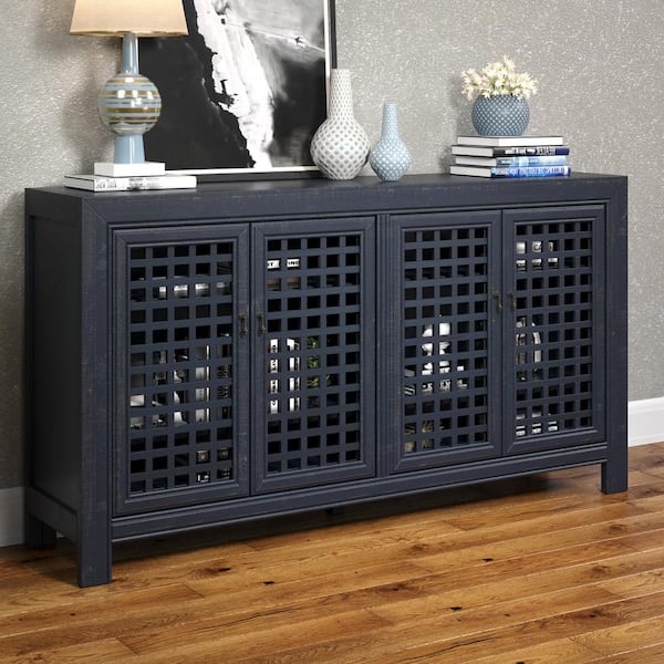Steve Silver Rio 4 Door Accent Cabinet Navy
