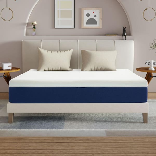 Twolike 12 in. Full Memory Gel Foam Mattress Medium Edge Support Pressure Relief for a Good Night's Sleep Boxed Set