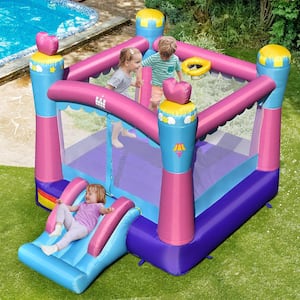 Inflatable Bounce House 3-in-1 Princess Theme Inflatable Castle w/480W Blower