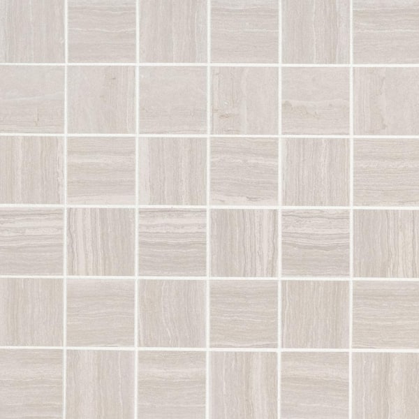 MSI Brixstyle Blanco 12 in. x 12 in. x 10mm Glazed Porcelain Mesh-Mounted Mosaic Tile (6 Sq. ft. / case), Size: 12 x 12