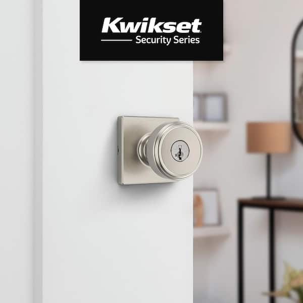 Maven Satin Nickel Square Keyed Entry Doorknob with Smart Key Technology