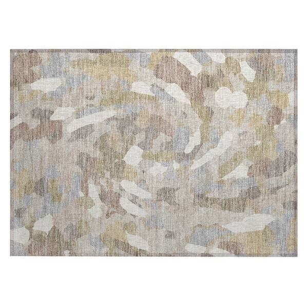 Chantille Machine Washable Indoor/Outdoor Abstract ACN3117 Ivory 3 ft. x 4 ft. Area Rug