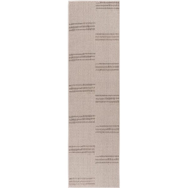 Home Decorators Collection Cream/Anthracite 1.97 ft. x 7 ft. Indoor/Outdoor Area Rug