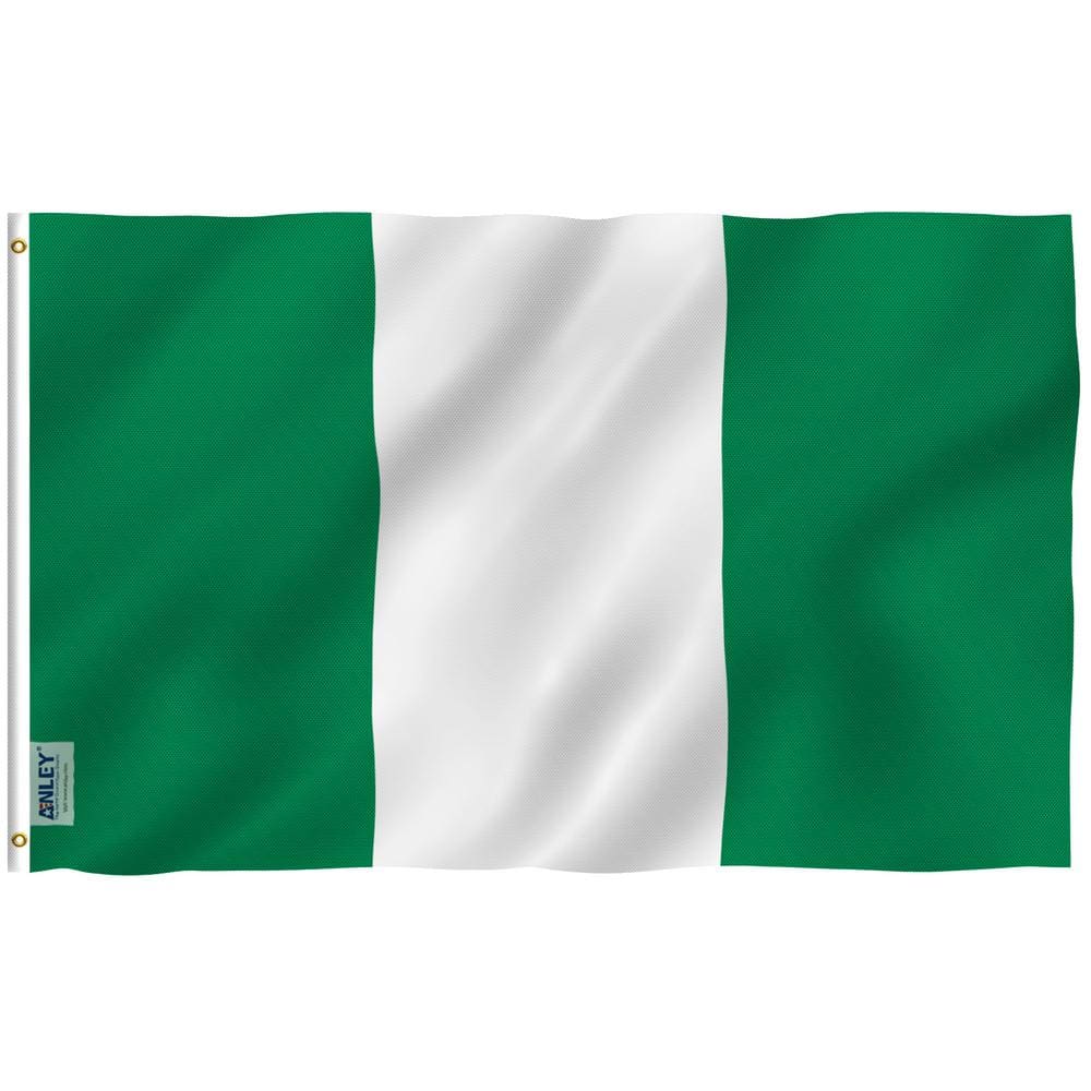 Fly Breeze 3 ft. x 5 ft. Polyester Nigeria Flag 2-Sided Flags Banner with B