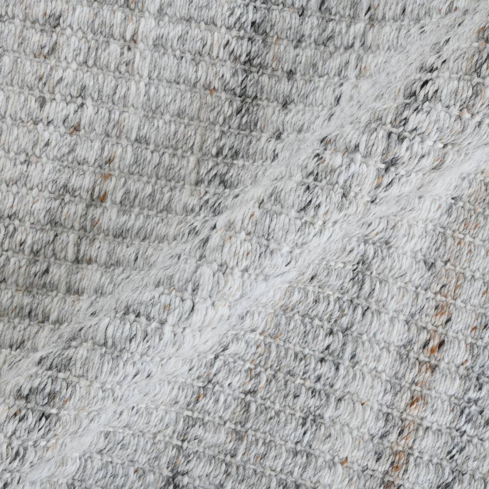 Gray Geometric Hand-Woven Outdoor Polyester Rug 4' x 6'