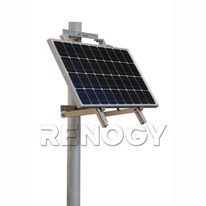 Single Side 27.4 in. Pole Mount Support For Solar Panel