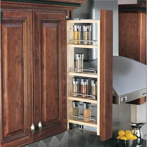 Maple Pull-Out Wall Filler Between Cabinet Shelf Storage 3 in. x 30