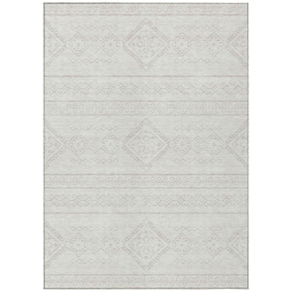 Chantille Machine Washable Indoor/Outdoor Abstract ACN901 Ivory 2 ft. 6 in. x 3 ft. 10 in. Area Rug