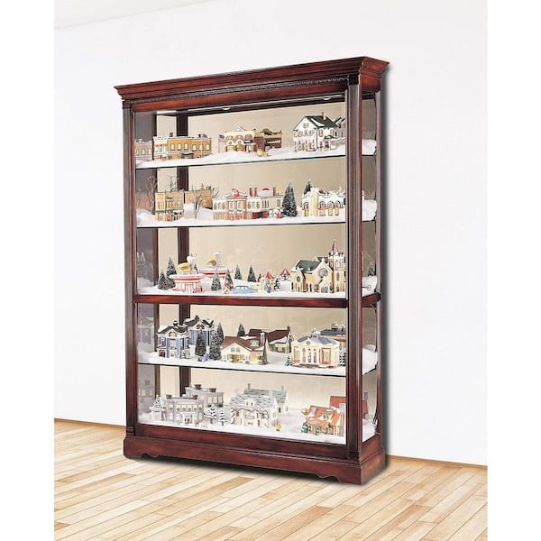 安価 ワタナベ Howard Miller in Cabinet Storage Curio H in. 80 Townsend スチールラック・メタルラック