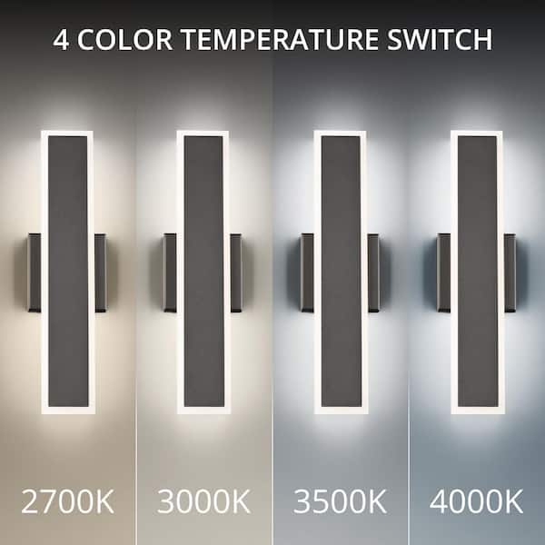 WAC Lighting Bastone 18 in. Black Indoor/Outdoor Hardwired Wall
