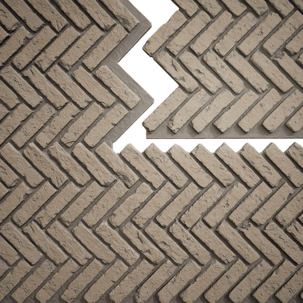 "EverStone Herringbone Faux Brick Panel, 46 1/2""W x 25 1/4""H x 1""D, Adobe Color" price history on PriceWatchPro