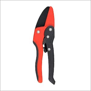 2.625 in. High Carbon Steel Blade with Co-Molded Non-Slip Handles Ratchet Hand Pruner