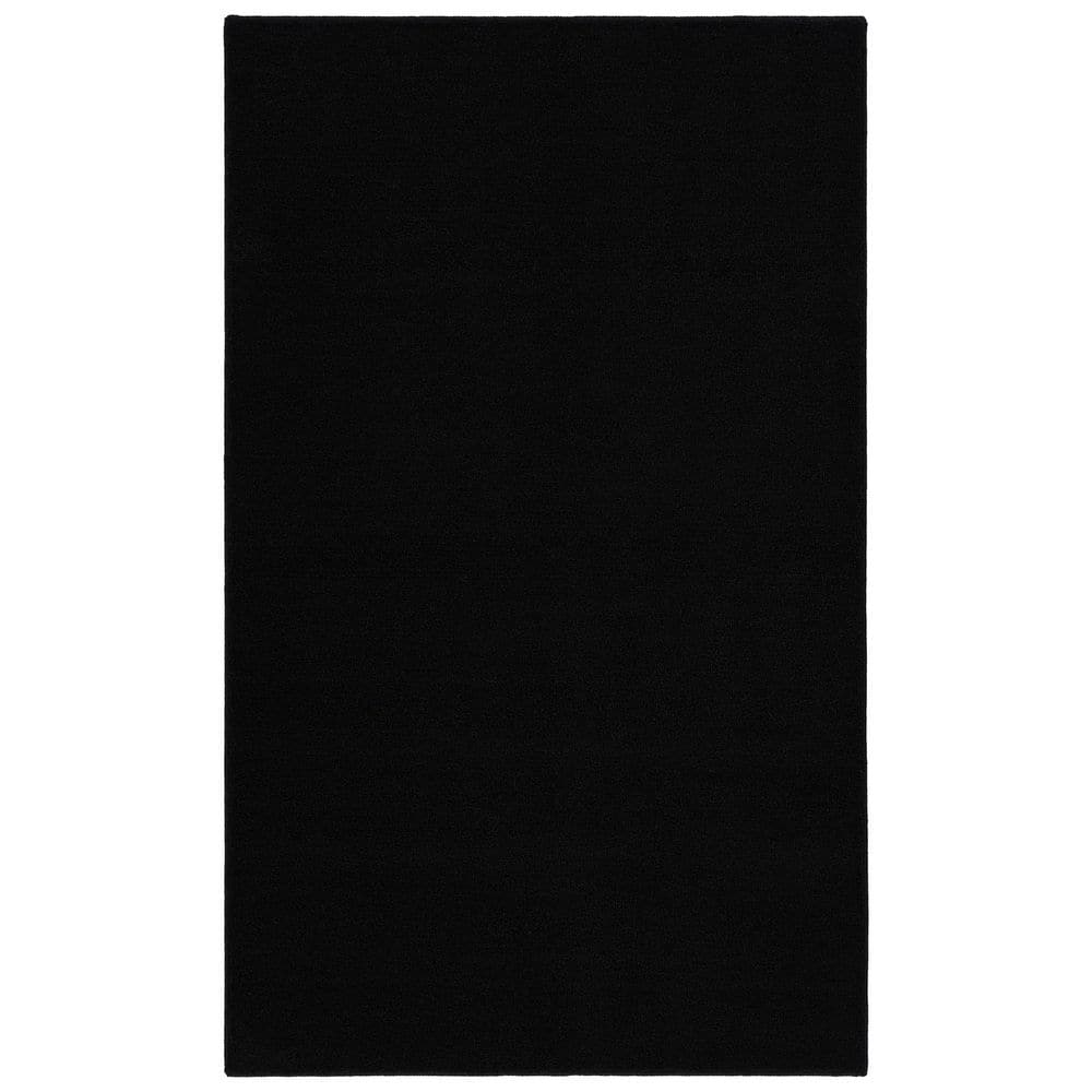 Palmer Plush 3 ft. x 5 ft. Black Washable Non Slip Solid Color Area Rug price history on PriceWatchPro