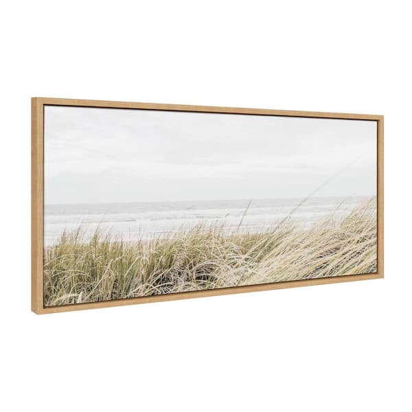 Kate and Laurel East Beach by Amy Peterson Framed Nature Canvas Wall Art Print 18.00 in. x 40.00 in.
