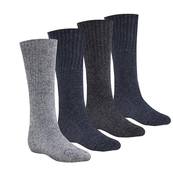 FIRM GRIP Men's Large Poly/Cotton Work Socks (4-Pack) 63412-72 - The Home  Depot