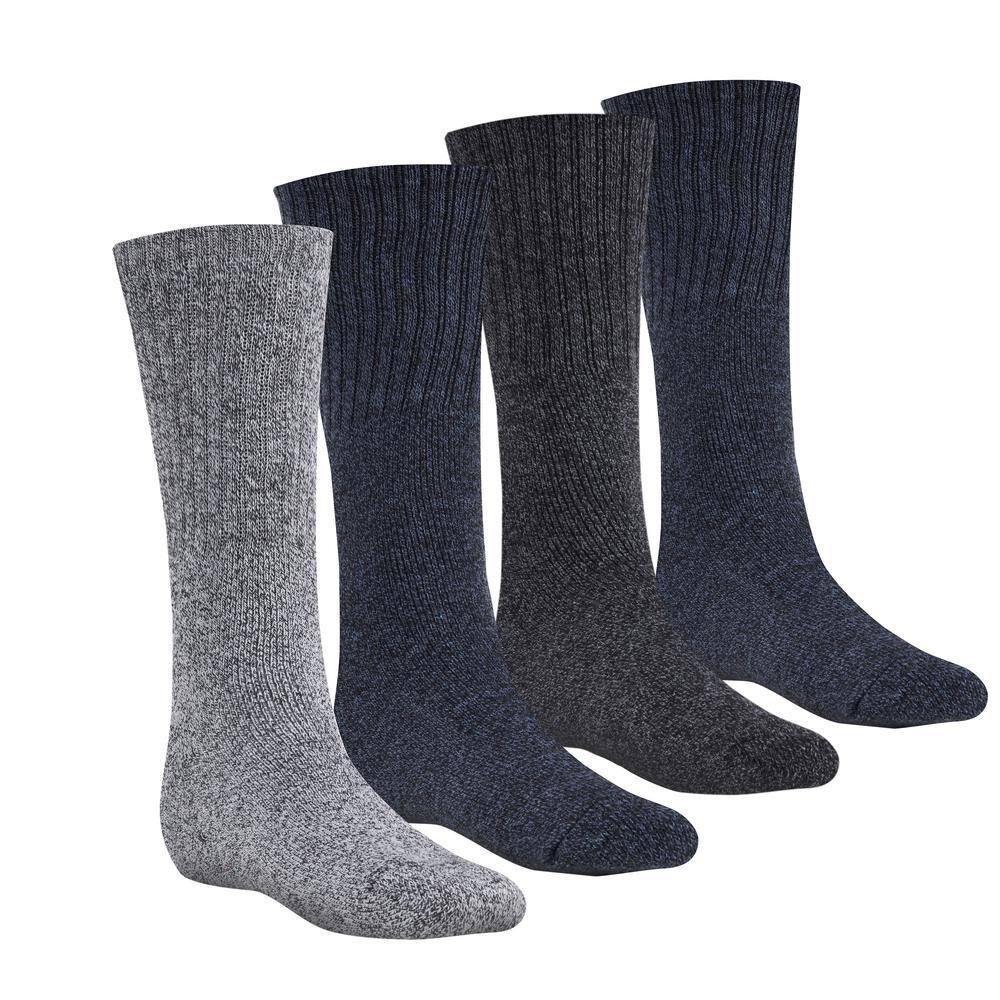 FIRM GRIP Men's Large Poly/Cotton Work Socks (4-Pack)-63412-72 - The ...