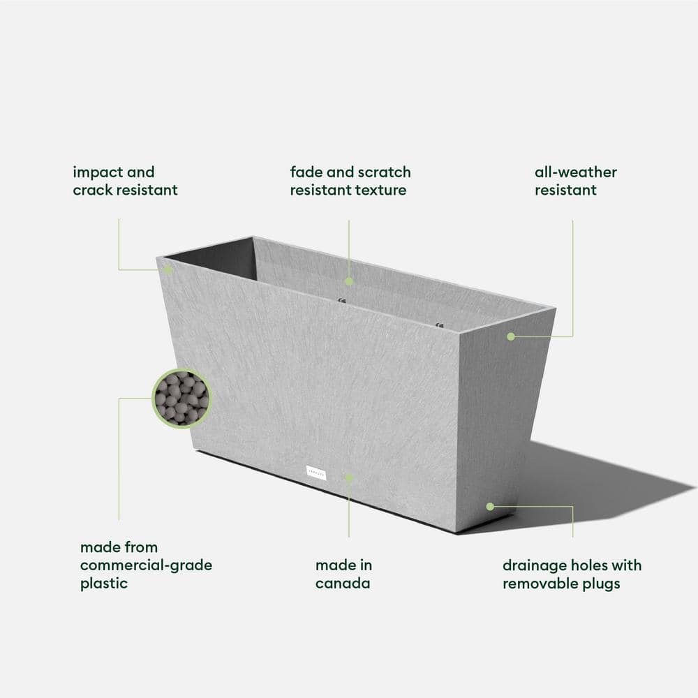 Gray 31" Recycled Plastic Outdoor Planter