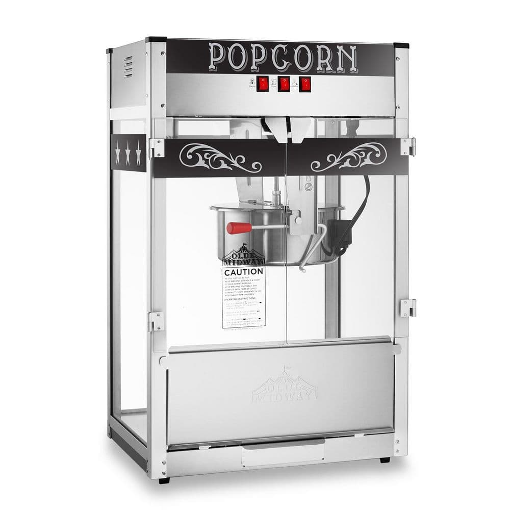 1700 W 16 oz. Black Vintage Style Popcorn Machine with Cart price history on PriceWatchPro