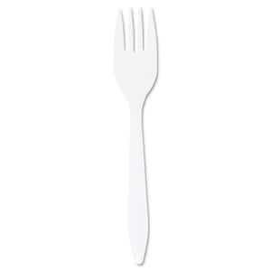 Mediumweight Polypropylene Forks, White, 1000 Per Case