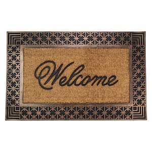 Natural Coir Blossoming Floral Outdoor Rectangular Welcome Doormat 18 x 30 Northlight Seasonal