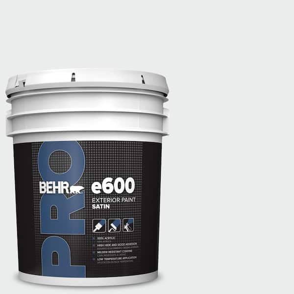 BEHR PRO 5 gal. #BWC-12 Vibrant White Satin Enamel Exterior Paint