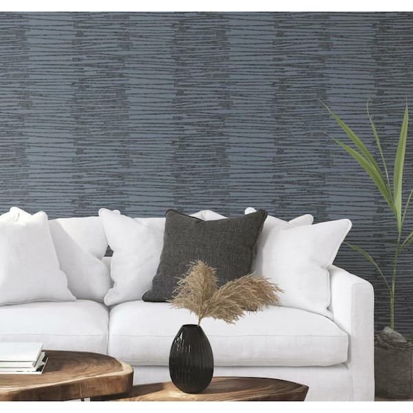 Nikki Chu Blue Burundi Thatch Peel and Stick Wallpaper (Covers 30.75 sq. ft.)