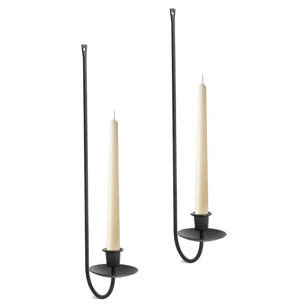 Set Of 4 Black Music Note Wall Sconce Candle Holders – Iron Metal, For Weddings, Home, Porch & Pathway Decor-293841