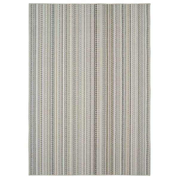 Carnival Stripe Random EarthTone 6 ft. x 9 ft. Area Rug