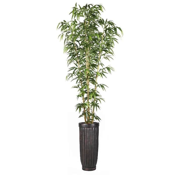 VINTAGE HOME 93 in. Artificial Bamboo Tree in Natural Poles in Planter