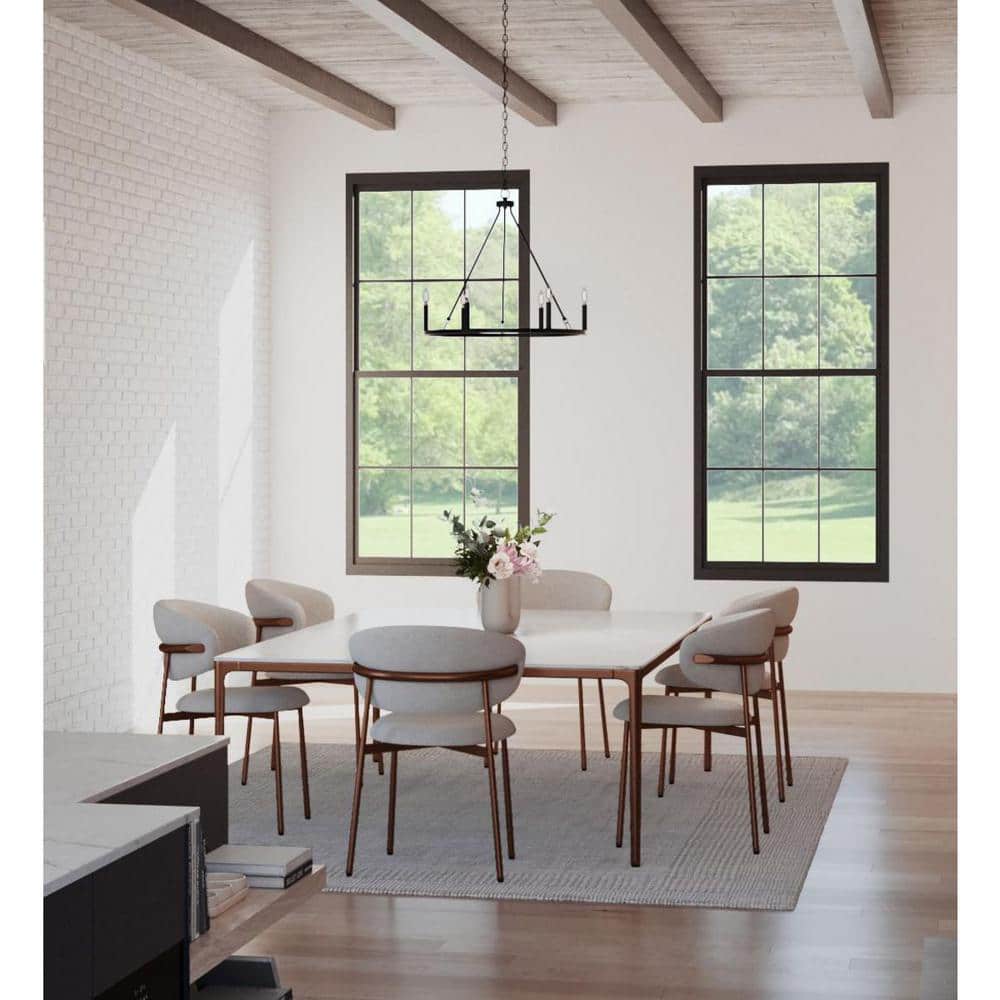 Gilliam Matte Black 6-Light Steel Chandelier
