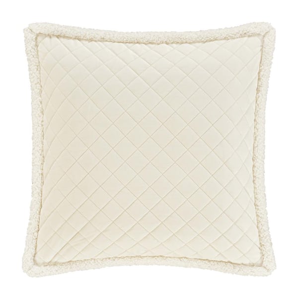 Unbranded Cozy Winter White Polyester Euro Quilted Sham