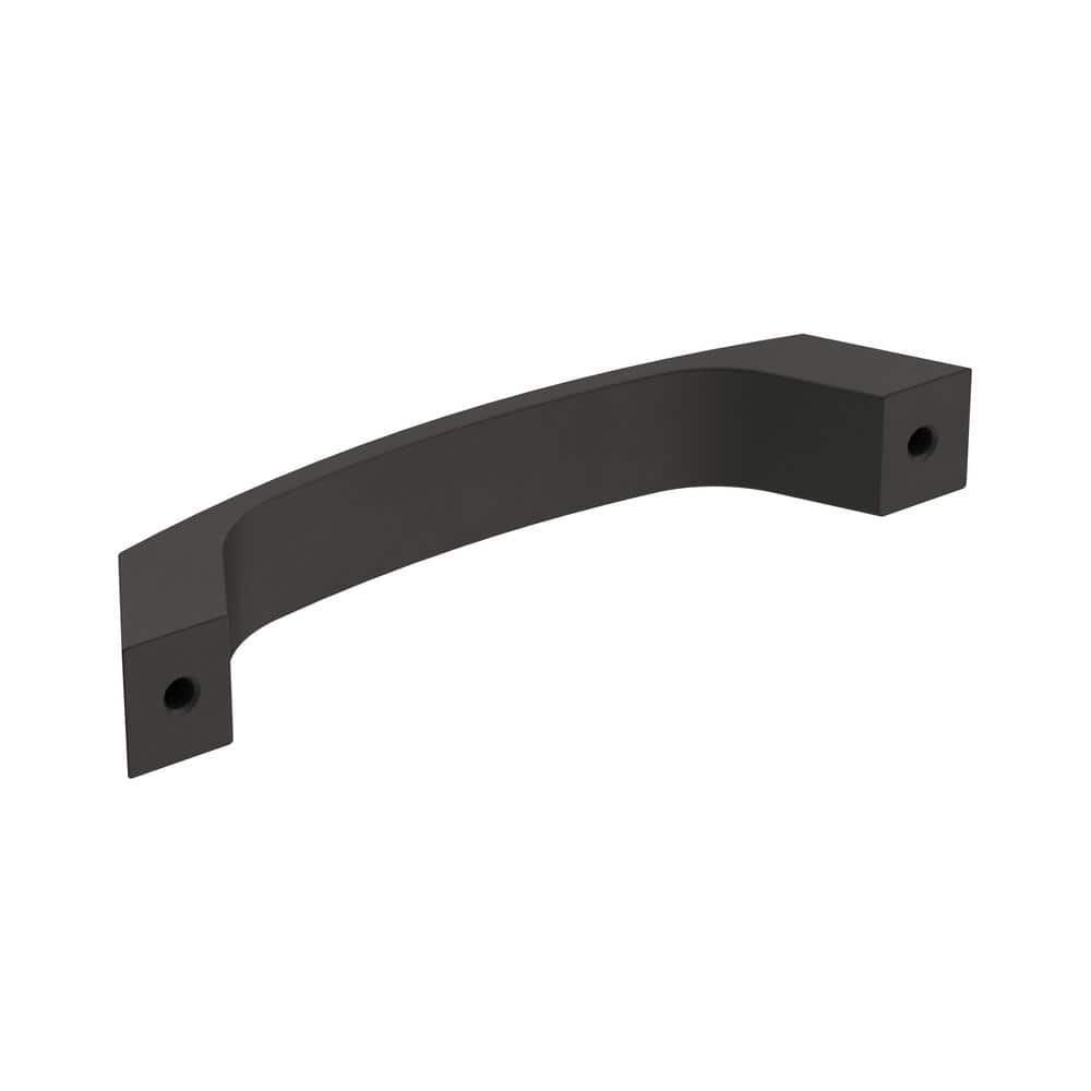Matte Black Modern Cabinet and Drawer Pull with Mounting Hardware