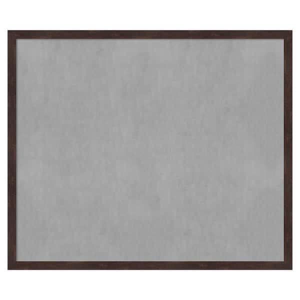 Amanti Art Fresco Dark Walnut 51 in. x 43 in. Framed Magnetic Board