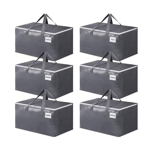 14.2 in. W x 28.7 in. D x 13.9 in. H Grey Outdoor Storage Cabinet for Toys, Clothing, Bedding, Move House (6-Pack)