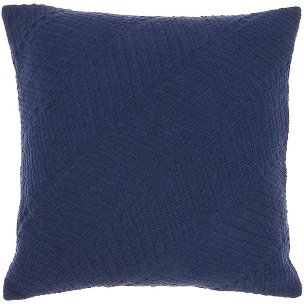 Mina Victory Lifestyles Blue Ink 18 in. x 18 in. Throw Pillow