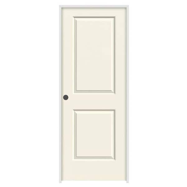 JELD-WEN 28 in. x 80 in. Cambridge Vanilla Painted Right-Hand Smooth Molded Composite Single Prehung Interior Door